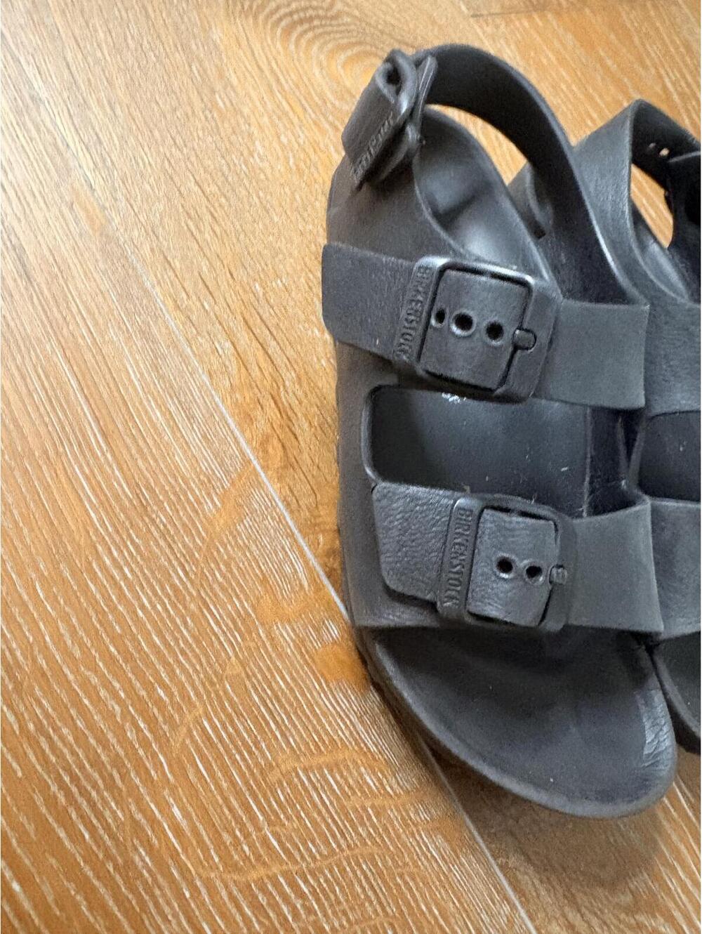 Birkenstock Black EVA Classic Two-Strap Sandals Lightweight Comfort Kids - Picture 2 of 9